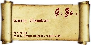 Gausz Zsombor névjegykártya